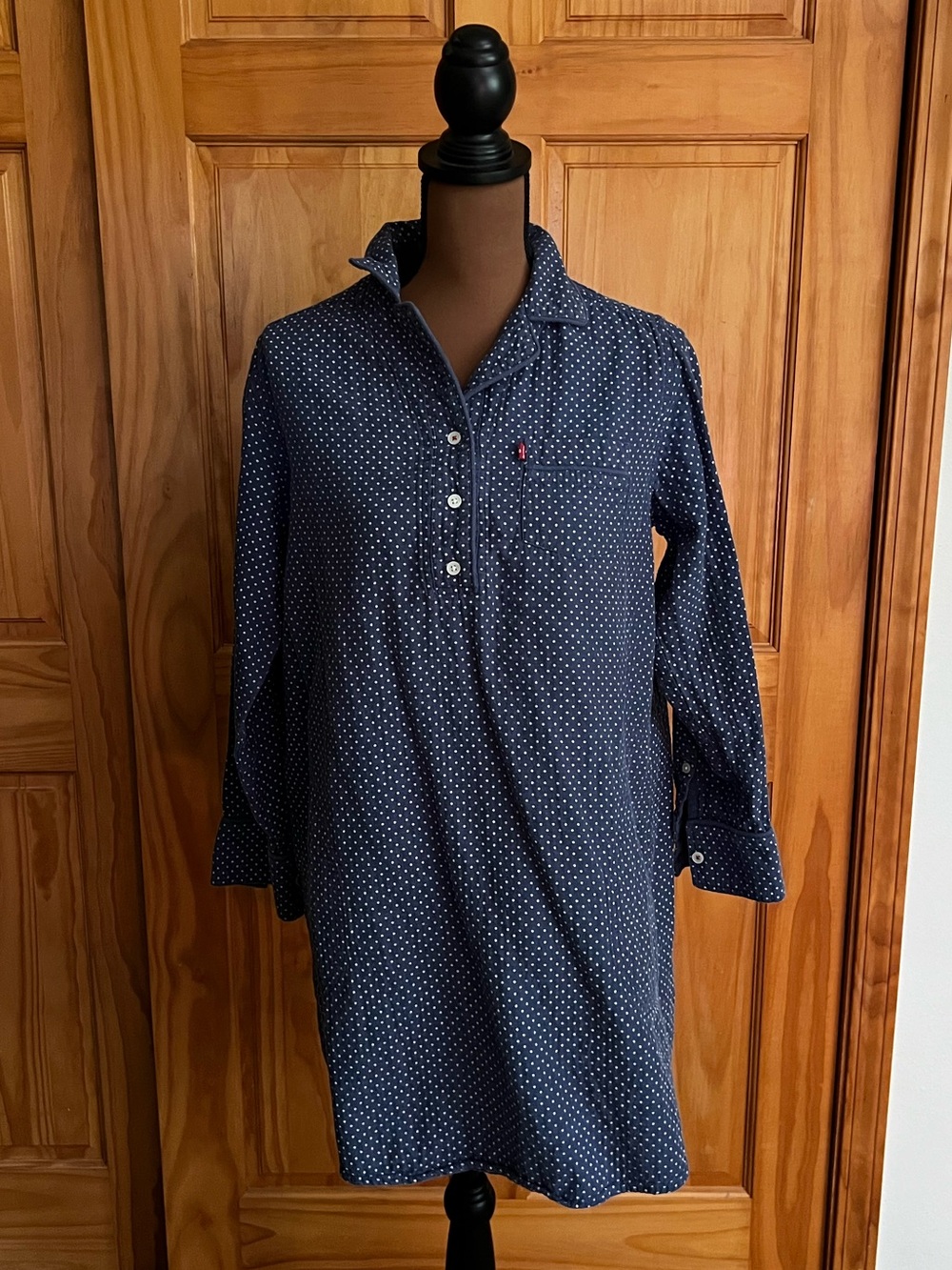Levi's Navy Blue Polka Dot Nightshirt